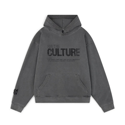 "FOR THE CULTURE" Handmade Weighted Hoodie